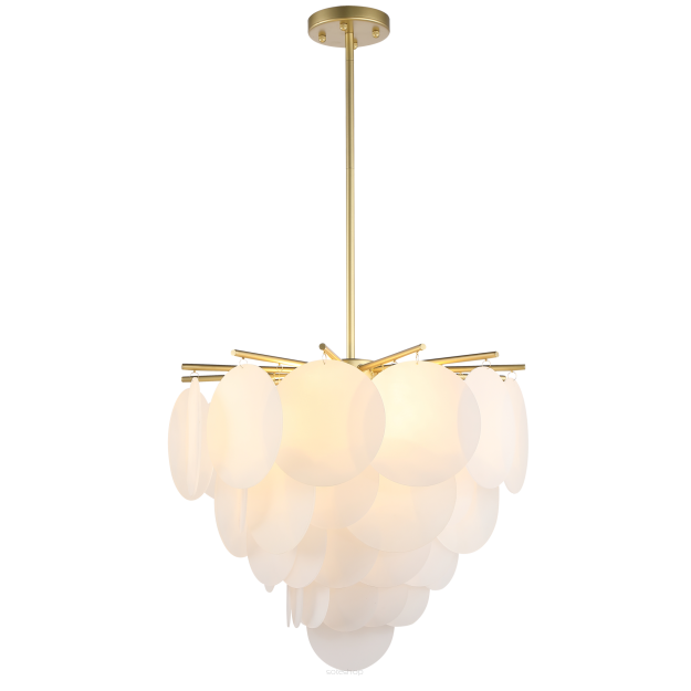 Lampa wisząca Tromso - P04094BR COSMO light IDEALNA jako główne oświetlenie salonu lub jadalni modny kolor mosiądź lekkość