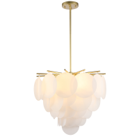 Lampa wisząca Tromso - P04094BR COSMO light IDEALNA jako główne oświetlenie salonu lub jadalni modny kolor mosiądź lekkość