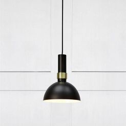Lampa wisząca skandynawska Larry 1L Czarny/Złoty Szczotkowany 106974 Markslojd