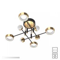 MX7170-8-3BGT LARA LAMPA SUFITOWA CZARNO-ZŁOTA ZUMALINE