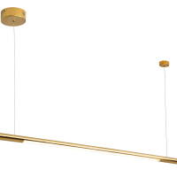 Lampa wisząca ORGANIC HORIZON P0356  poprzeczna rurka Maxfliz lampa jest w stylu nowoczesnym złota led okrągła
