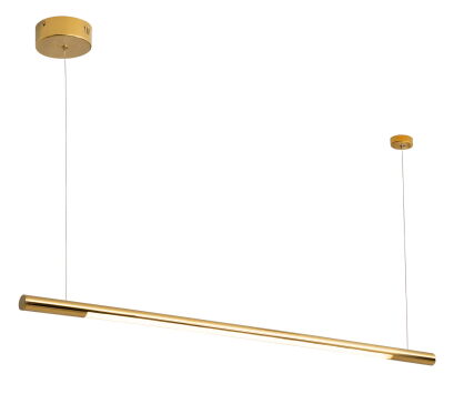Lampa wisząca ORGANIC HORIZON P0356  poprzeczna rurka Maxfliz lampa jest w stylu nowoczesnym złota led okrągła