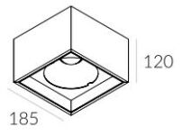 Lampa natynkowa Solid Lightbox 185.1 NT  Labra 3.1086 prostokąt techniczna LED różne kolory wykończenia - 4