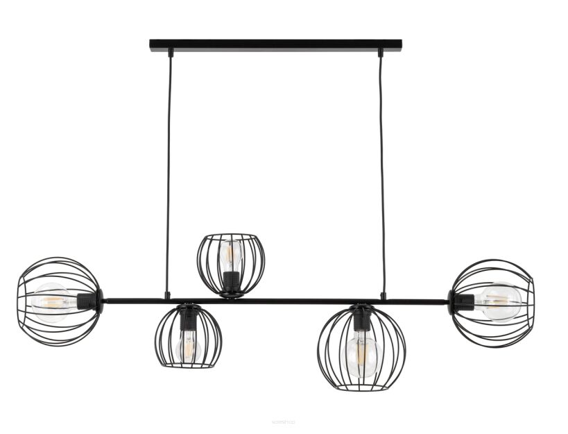 Lampa wisząca MADAM 5 SIGMA 32372 CZARNA RETRO
