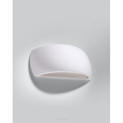 Kinkiet PONTIUS SL.0835 SOLLUX LIGHTING półokrągły ceramiczny biały