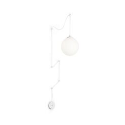 KINKIET (Lampa wisząca) Boa SP1 biały 160863, czarny 160856 NOWOCZESNY IP20 SZKŁO Ideal Lux minimalistyczna oprawa w kolorze białym i czarnym