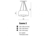 Lampa wisząca Cosmo 2901-3PB AZ0844 chrom  CR Lampa wykonana jest z metalu oraz szkła o wykończeniu chromowanym - 2