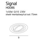 Lampa sufitowa SIGNAL I H0086 MAXLIGHT Techniczna WPUSZCZANA czarna IP20 GU10 - 3