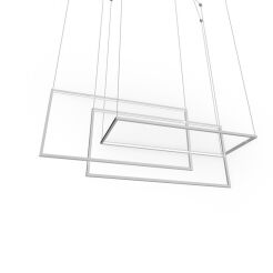 Lampa wisząca METRIC AZ2915 nowoczesny styl kolor biały aluminiowa 3x prostokąt
