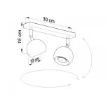 PLAFON OCULARE 2 Biały  SOLLUX  Lampa Ścienna NOWOCZESNY stal  SL.0438 metalowa lampa  SOLLUX LIGHTING - 4