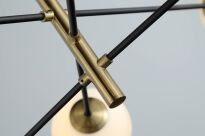 Lampa wisząca OVIEDO 6 AZ4421 Azzardo metal szkło nowoczesna czarno-złota - 4