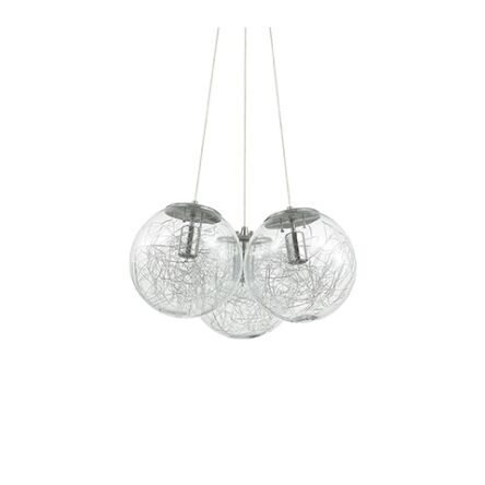 Lampa wisząca Mapa Sat SP3 nikiel 176031, mosiądz 175973 NOWOCZESNY IP20  METAL Ideal Lux LAMPA WEWNĘTRZNA OPRAWA W NOWOCZESNYM STYLU