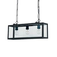 Lampa wisząca IGOR SP3 CZARNY Ideal Lux  092881  ma kolor czarny  jest w kształcie prostokąta surowy kształt styl industralny
