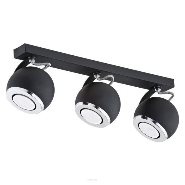 Oprawa sufitowa KOS 1263 Argon CZARNA listwa 3 reflektorki 