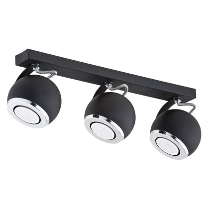 Oprawa sufitowa KOS 1263 Argon CZARNA listwa 3 reflektorki 