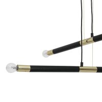 Lampa wisząca BASTONE BLACK/GOLD 4xE14 MILAGRO MLP6564 