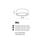 Plafon lampa sufitowa MILO GREY AZ2319 AZzardo szary abażur z tkaniny nowoczesny przesłona z akrylu   - 3
