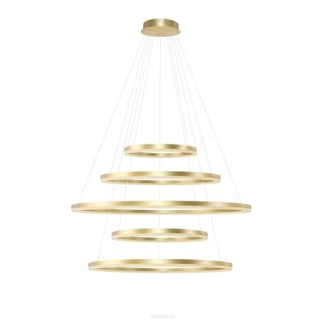 Lampa wisząca HALO PENDANT 150+120+100+80+60 CCT BK + REMOTE CONTROL złota Azzardo AZ5352