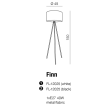 Lampa podłogowa Finn biała AZzardo FL-12025 WH AZ1037 biały abażur z tkaniny trzy nogi - 2