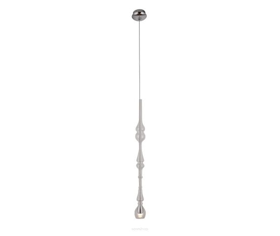 Lampa wisząca Murano  D P0248  Maxlight podłużna pojedyncza oprawa szklana transparentna nietypowy kształt