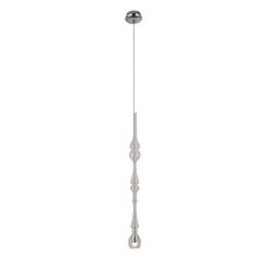 Lampa wisząca Murano  D P0248  Maxlight podłużna pojedyncza oprawa szklana transparentna nietypowy kształt