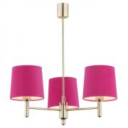 Lampa wisząca żyrandol PONTE 1498 Argon mosiądz róż 3xE27