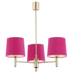 Lampa wisząca żyrandol PONTE 1498 Argon mosiądz róż 3xE27