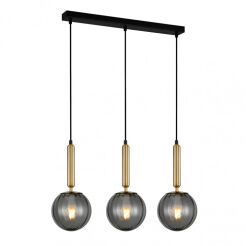 Lampa wisząca Ravena PND-2324-3L BRO+SG Italux Potrójna na listwie mosiądz