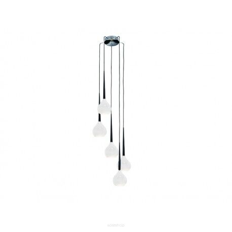 Lampa wisząca Aga-5 AZ1071 biało czarna nowoczesna szklane klosze　