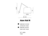 Lampa kinkiet ADAM WALL S LAMP BODY azzardo przegubowe ramię - 3