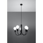 Lampa wisząca PICCOLO 5 SL.0855 SOLLUX LIGHTING loft industrial czarna - 4