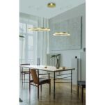 Lampa wisząca HALO PENDANT 80+60 CCT BK + REMOTE CONTROL biała Azzardo AZ4977 - 2