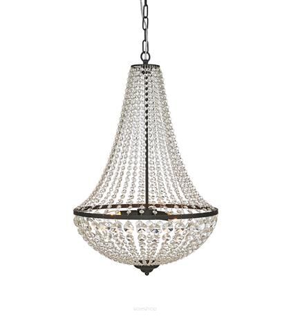 Lampa wisząca GRÄNSÖ Wisząca 3L Czarny/MC  granso 107028  Markslojd Styl pałacowy glamour przezroczyste kryształki metalowe elementy w kolorze czarnym  źródła  światła E14 50 cm szerokości