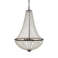 Lampa wisząca GRÄNSÖ Wisząca 3L Czarny/MC  granso 107028  Markslojd Styl pałacowy glamour przezroczyste kryształki metalowe elementy w kolorze czarnym  źródła  światła E14 50 cm szerokości