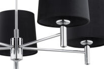 Lampa wisząca BOLZANO 2104 Argon styl glamour 5xE27 czarna chrom  - 3