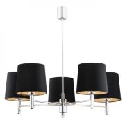 Lampa wisząca BOLZANO 2104 Argon styl glamour 5xE27 czarna chrom 