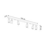 Lampa sufitowa ZEKE SL.1032 Sollux Lighting drewniana 6x GU10 listwa - 2