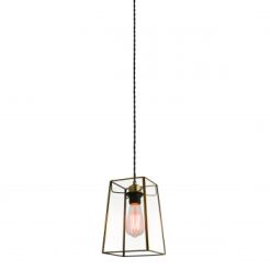 Lampa wisząca BEAUMONT szkło i płyta mosiężna ENDON LIGHTING 60892  