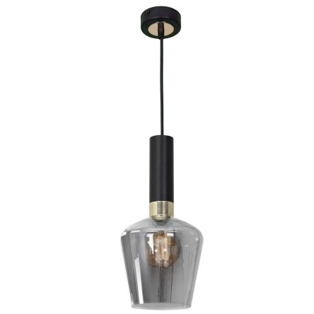 Lampa wisząca ROMA BLACK szklany klosz MILAGRO MLP6484 