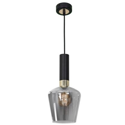 Lampa wisząca ROMA BLACK szklany klosz MILAGRO MLP6484 