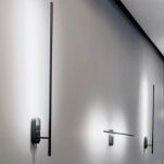 Kinkiet LINE 243 ELKIM Czarna podłużna lampa ścienna wykonana z aluminium LED 10W 3000K - 3