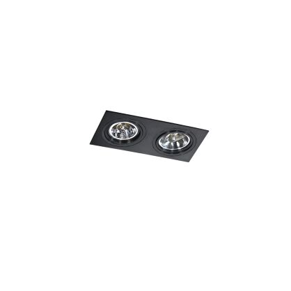 Lampa sufitowa wpuszczana techniczna czarna SIRO 2 AZ2806