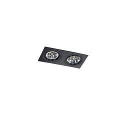 Lampa sufitowa wpuszczana techniczna czarna SIRO 2 AZ2806