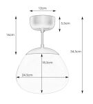 Plafon Rise 1L E27 108543 Markslojd biały/czarny Ø24,5cm - 2