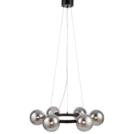 Lampa wisząca CIRCLE PENDANT 6L BLACK/SMOKE MARKSLOJD 108051