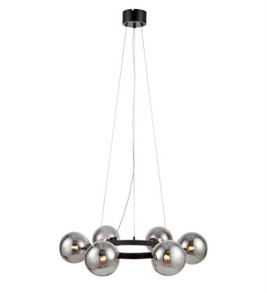 Lampa wisząca CIRCLE PENDANT 6L BLACK/SMOKE MARKSLOJD 108051