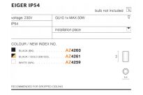 Oprawa sufitowa EIGER IP54 AZ4261 Azzardo wysokość 9.2 cm średnica 5.5 cm - 4