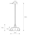 Lampa wisząca Kurage 1L E27 109178 Markslojd antyczny mosiądz/różowa Ø26cm - 2