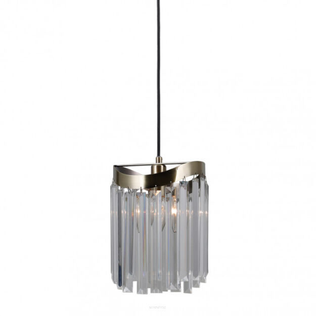 Lampa wisząca Sabriga PND-44544-1 Italux Kryształowa antyczny brąz