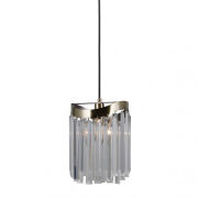 Lampa wisząca Sabriga PND-44544-1 Italux Kryształowa antyczny brąz